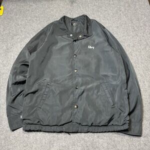 Obey Chainstitched Logo Coach Windbreaker Jacket Mens S Retro Skater Outdoor Y2K